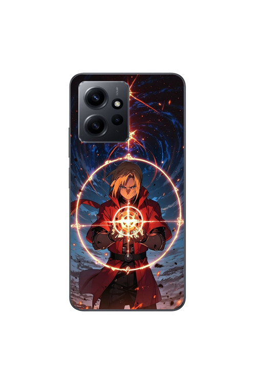 Xiaomi Redmi Note 12 Uyumlu Şeffaf Kılıf Fullmetal Alchemist 1 Tasarımlı