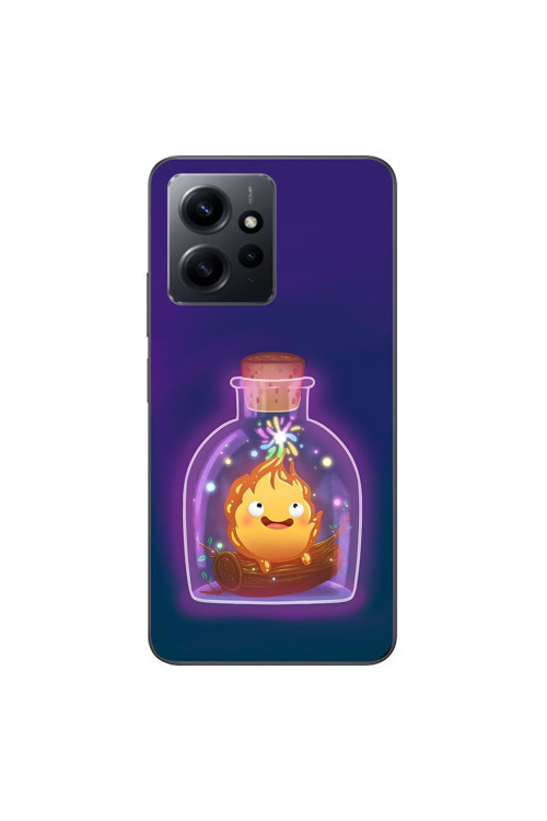 Xiaomi Redmi Note 12 Uyumlu Şeffaf Kılıf Howls Moving Castle 2 Tasarımlı