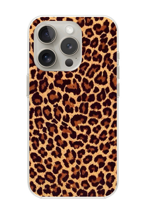 İphone 15 Pro Max Uyumlu Şeffaf Kılıf Leopar Tasarımlı 1