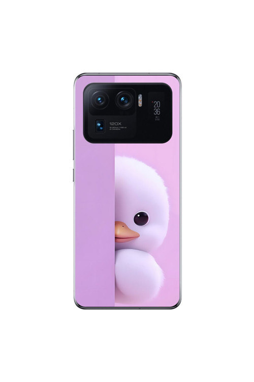 Xiaomi Mi 11 Pro Uyumlu Şeffaf Kılıf 3 Peluş Ördek Tasarımlı