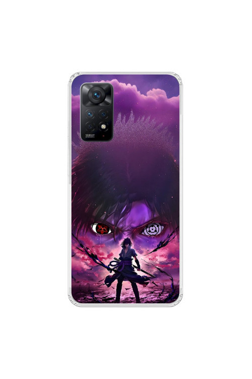 Xiaomi Redmi Note 11 Pro Uyumlu Şeffaf Kılıf Naruto Sasuke Tasarımlı