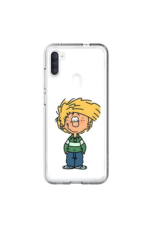 Samsung Galaxy A11 Uyumlu Şeffaf Kılıf Cartoon 2 Tasarımlı