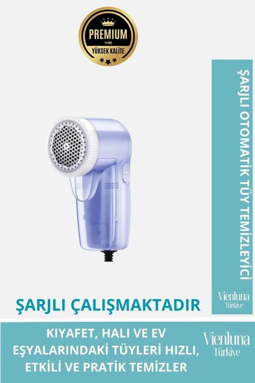 Premium Şarjlı Otomatik Tüy Toplama Kazak Halı Temizleme Makinesi