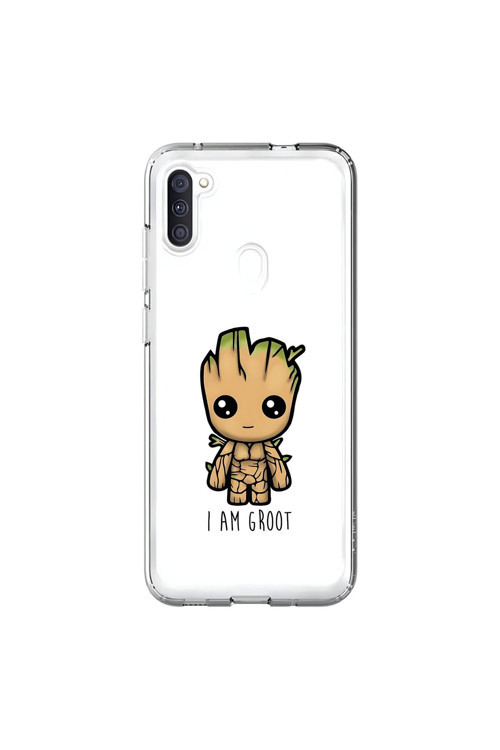 Samsung Galaxy A11 Uyumlu Şeffaf Kılıf Chibi 1 Tasarımlı