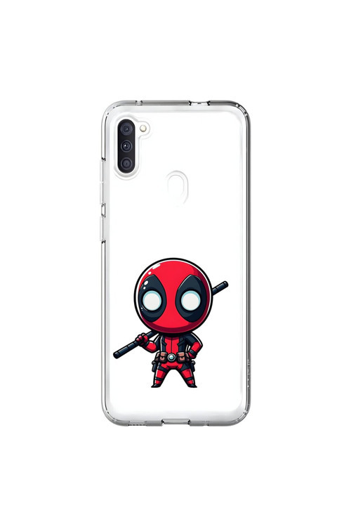 Samsung Galaxy A11 Uyumlu Şeffaf Kılıf Chibi 8 Tasarımlı