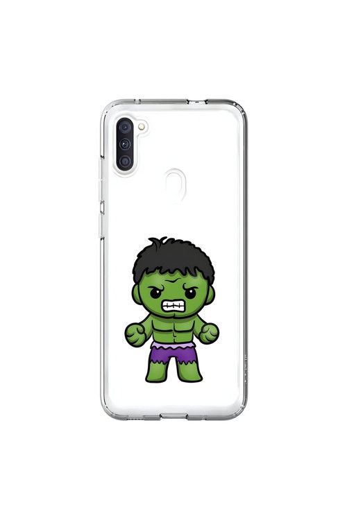 Samsung Galaxy A11 Uyumlu Şeffaf Kılıf Chibi 3 Tasarımlı