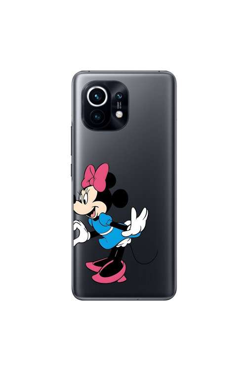 Xiaomi Mi 11 Uyumlu Şeffaf Kılıf Couple Minnie 2 Tasarımlı