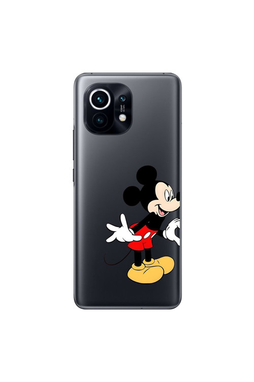 Xiaomi Mi 11 Uyumlu Şeffaf Kılıf Couple Mickey 1 Tasarımlı