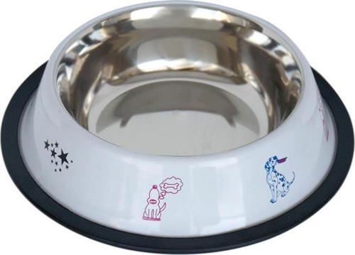 Tommy Köpek Mama Kabı Çelik Beyaz
