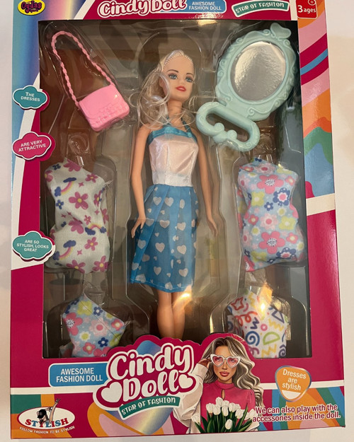 Cindy Doll Oyuncak Bebek 4 Yedek Elbiseli 30 Cm Model Bebek M