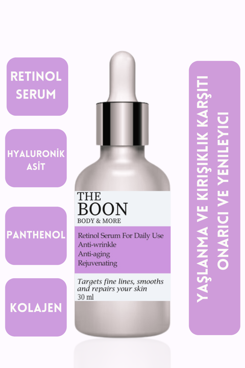 %1 Retinol Serum, Cilt Yenileyici, Yaşlanma ve Kırışıklık Karşıtı 30 ML