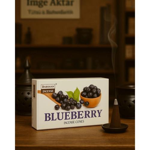 Darshan İncense Blueberry Konik Tütsü 10 Adet
