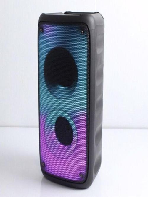 20w 4"x2 Dual Subwoofer Bluetooth Hoparlör Rgb Işıklı Alev Efektli Taşınabilir Ses Sistemi