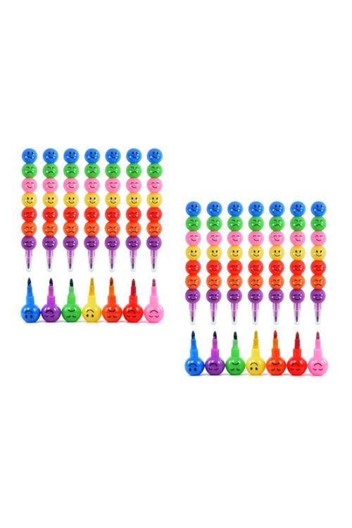 20 Adet Eğlenceli Emoji Yumurtlayan Renkli Boya Kalemi  Karne Hediyesi – Öğrenciye Hediye Kalem Seti