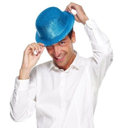 BFS Mavi Renk Simli Melon Yuvarlak Parti Şapkası 24x26 cm