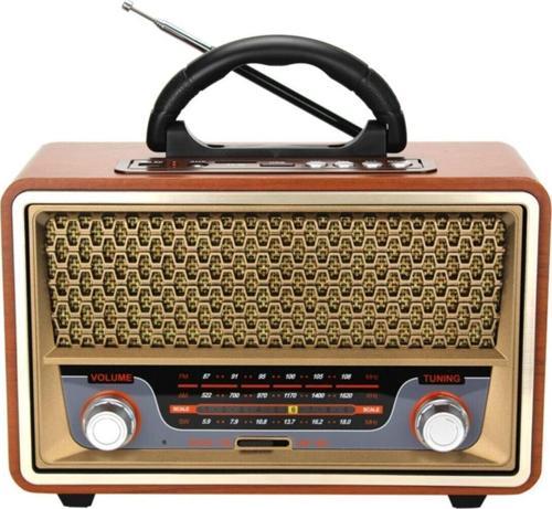 Nostaljik Görünümlü Ahşap Radyo Bluetooth Hoparlör Fm Usb Tf Bt5.0 Ut-157bt