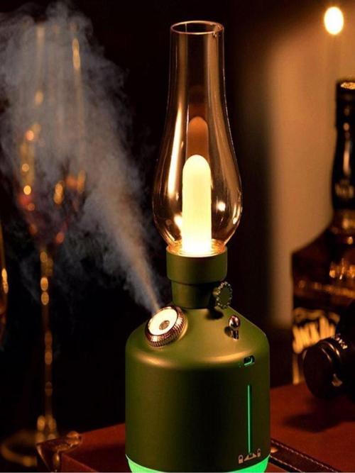 Vintage Şarjlı Gece Lambası & Hava Nemlendirici Buhar Makinesi 280ml