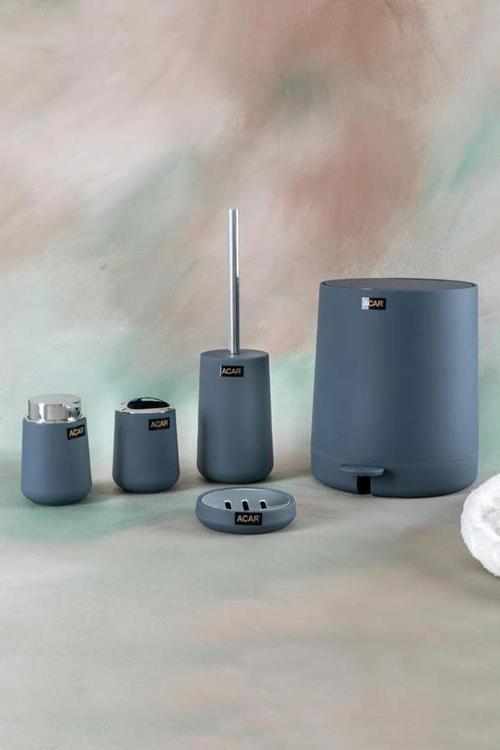 AKR5499 Akrilik Gri Banyo Seti 5 Parça