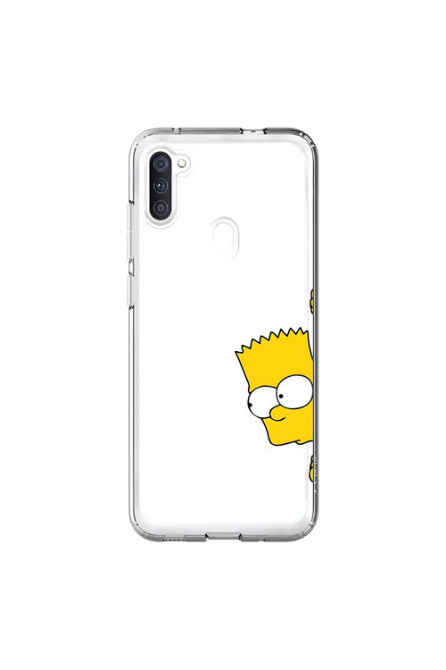 Samsung Galaxy A11 Uyumlu Şeffaf Kılıf Cartoon 16 Tasarımlı