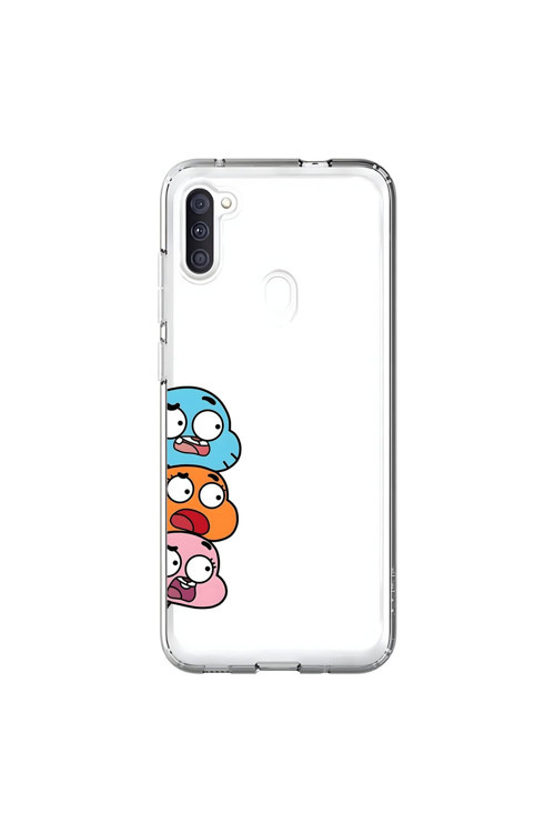 Samsung Galaxy A11 Uyumlu Şeffaf Kılıf Cartoon 6 Tasarımlı