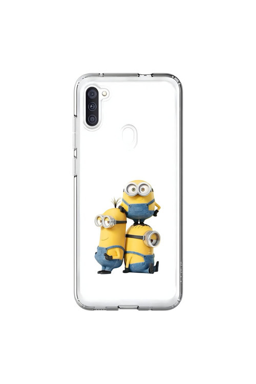Samsung Galaxy A11 Uyumlu Şeffaf Kılıf Cartoon 10 Tasarımlı