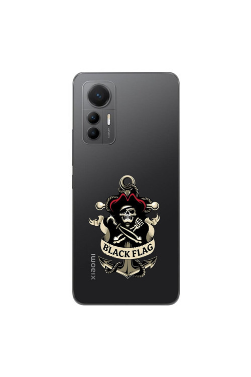 Xiaomi Mi 12 Lite Uyumlu Şeffaf Kılıf Pirate 4 Tasarımlı
