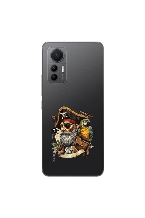 Xiaomi Mi 12 Lite Uyumlu Şeffaf Kılıf Pirate 3 Tasarımlı