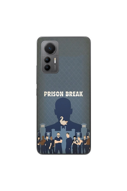 Xiaomi Mi 12 Lite Uyumlu Şeffaf Kılıf Prison Break Tasarımlı