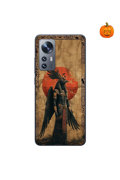 Xiaomi Mi 12 Pro Uyumlu Şeffaf Kılıf Antik Mısır 7 Tasarımlı