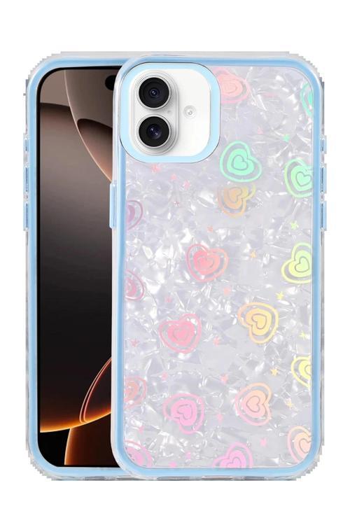 Apple iPhone 16 Lumi Desenli Kapak - Mavi-(5796)