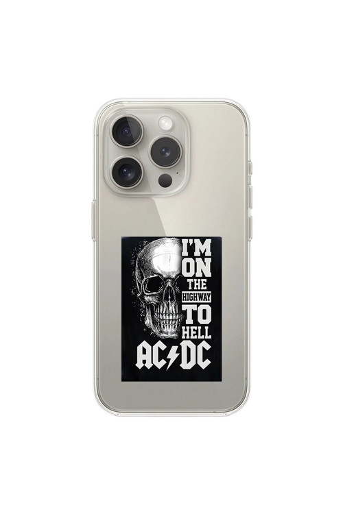 İphone 11 Pro Uyumlu Şeffaf Kılıf Ac/Dc Tasarımlı