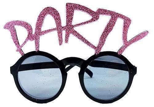 BFS Party Yazılı Simli Pembe Renk Parti Gözlüğü 15x7 Cm