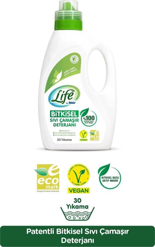 %100 Bitkisel Bazlı Vegan Sıvı Çamaşır Deterjanı 1500ml