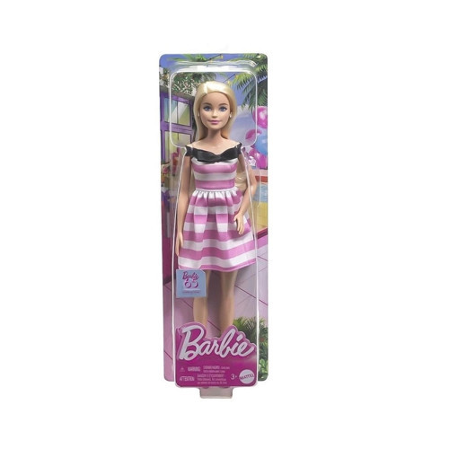 BFS HTH66 Barbie 65.Yıl Özel Pembe Elbiseli Bebek