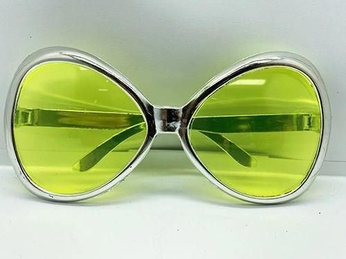 Gümüş Renk Yeşilçam Nostalji 80li Yıllar 90lı Yıllar Parti Gözlüğü  7x16 Cm