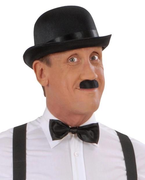 Charlie Chaplin Stil Yetişkin Şapkası – Siyah Melon Parti Şapkası