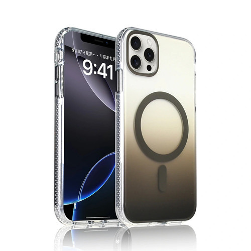 Apple İphone 15 Pro Max Kılıf M-Safe Şarj Özellikli Transparan Renk Geçişli Zore Toros Kapak
