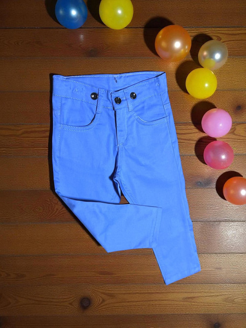 KLASİK KESİM İNCE GABARDİN PANTOLON - RN25PNT-Mavi-5 Yaş Mavi