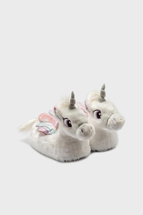 Tw Lea Peluş Kız Çocuk Panduf CC0637A BEYAZ