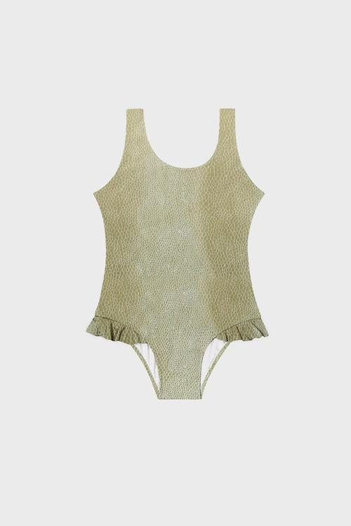 Glitter Kolay Kuruyan Uv Korumalı Kız Çocuk Mayo SM2313000716 GOLD