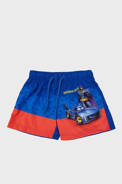 Night Wheels Renk Bloklu Baskı Detaylı Normal Bel Erkek Çocuk Short SO2532010005 MAVİ-KIRMIZI