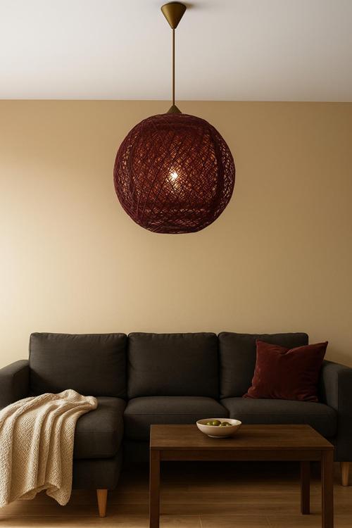 Bohem,Rustik,Modern,Jüt,Doğal,Hasır,El Yapımı Sarkıt Avize