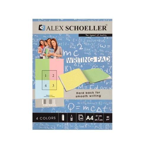 A4 Renkli Bloknot 80 gr. Kareli 60'lı