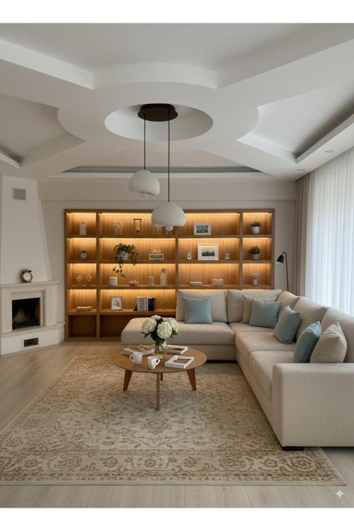 İskandinav Beton Avize 2 Li Set Bone Tarzı Tam Takım (21Cm)