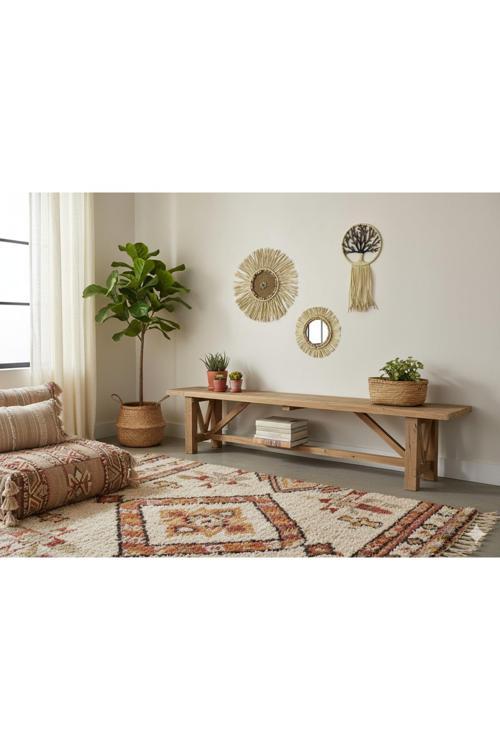 Bohem Tarzı Rafya 3 Lü Duvar Dekoru