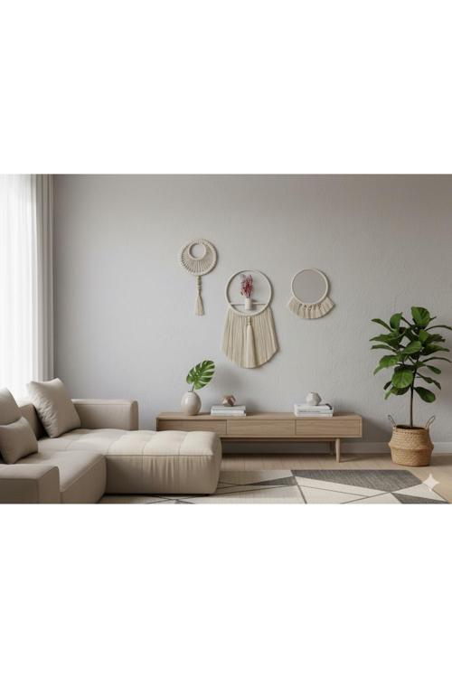 Bohem Tarzı Makrome İp 3' Lü Set