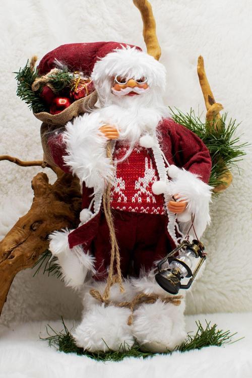 Luxury Full Noel Baba Santa Claus Yılbaşı Süsü 32cm