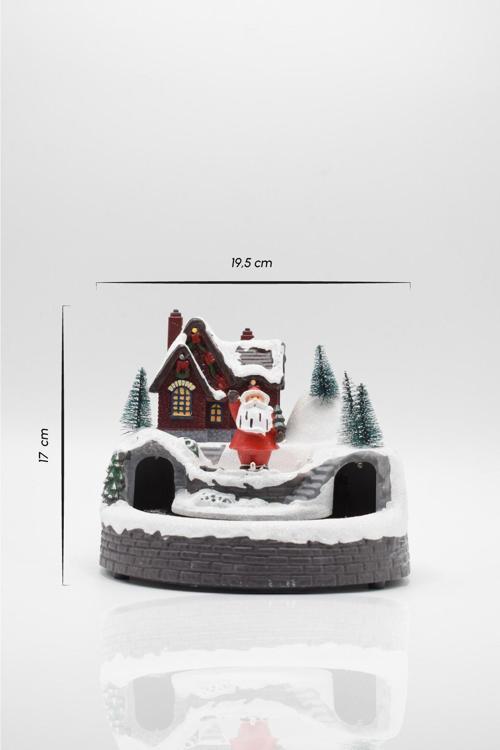 Premium Collection Dekoratif Işıklı Yılbaşı Süs Tren-Noel Baba