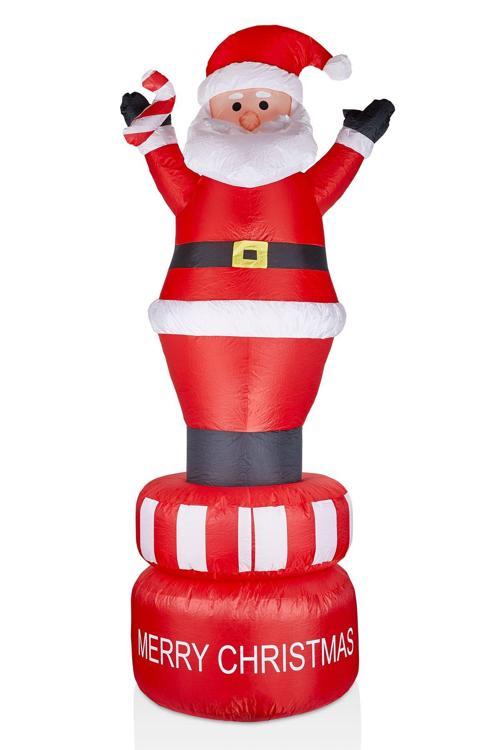 Premium Collection 210 cm Hareketli Şişme Noel Baba Yılbaşı Süs Dekorasyon