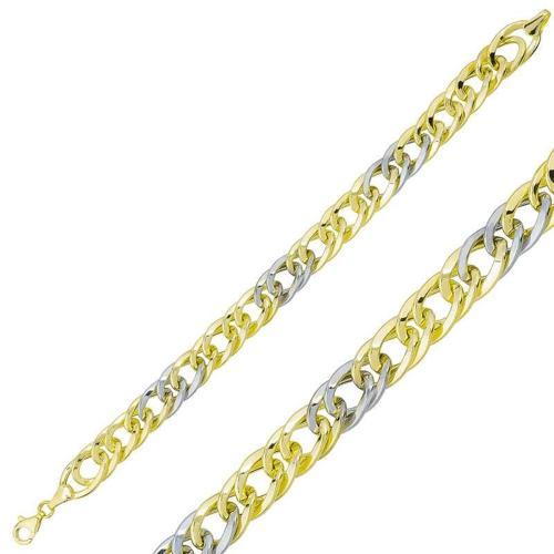 ​gümüş İki Renkli Zincir Bileklik